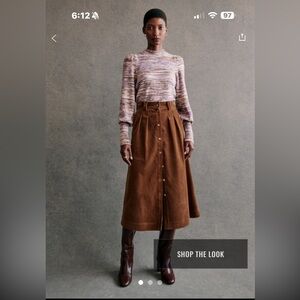 Sézane Clarine Skirt – Caramel – NWT – Size 6 (Euro 38)